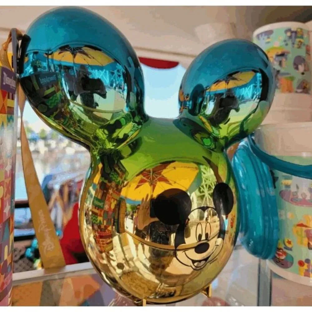 Disney Parks Mickey Mouse Balloon Popcorn Bucket Iridescent Chrome